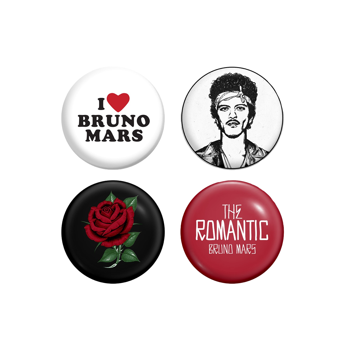 The Romantic Tour Button Set – Bruno Mars