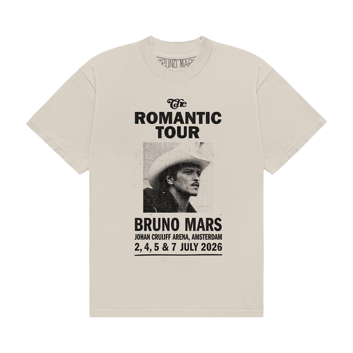 Amsterdam The Romantic Limited Edition Tour Tee - Ivory – Bruno Mars