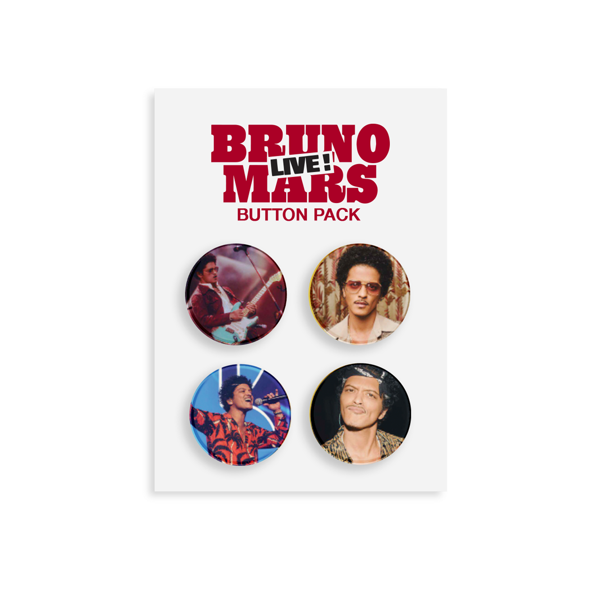 Bruno Mars Live! Button Pack