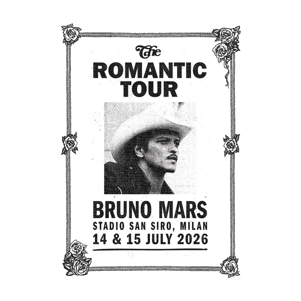 ブルーノ・マーズ the romantic ツアーポスター Milan The Romantic Limited Edition Tour Poster – Bruno Mars