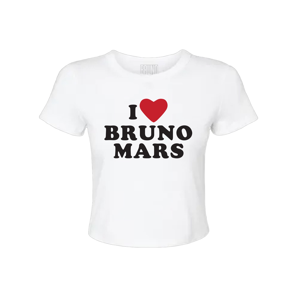 I Heart Bruno Mars Baby Tee - White