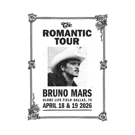 Dallas The Romantic Limited Edition Tour Poster