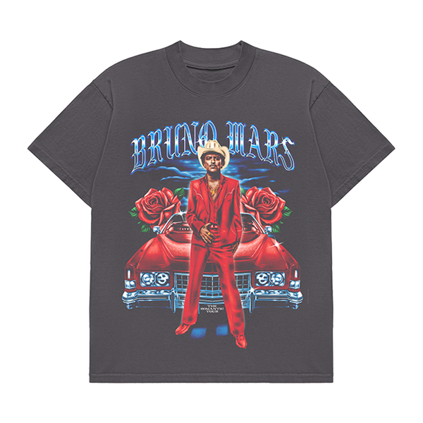 BRUNO MARS グラフィックTシャツ ブラック　S ヴィンテージ Detroit The Romantic Limited Edition Tour Tee - Vintage Black