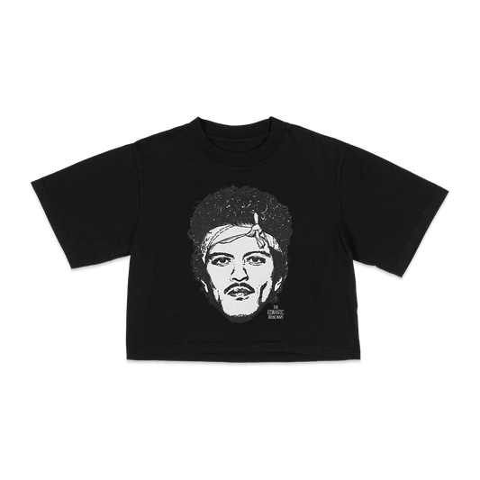 The Romantic Art Cropped Tee - Black