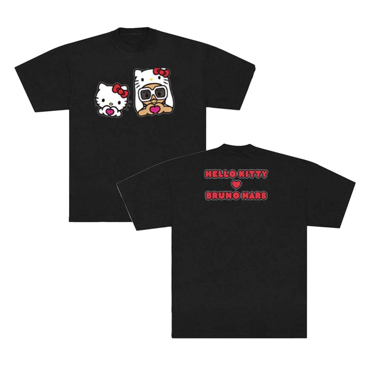 Bruno Mars X Hello Kitty Black Tee