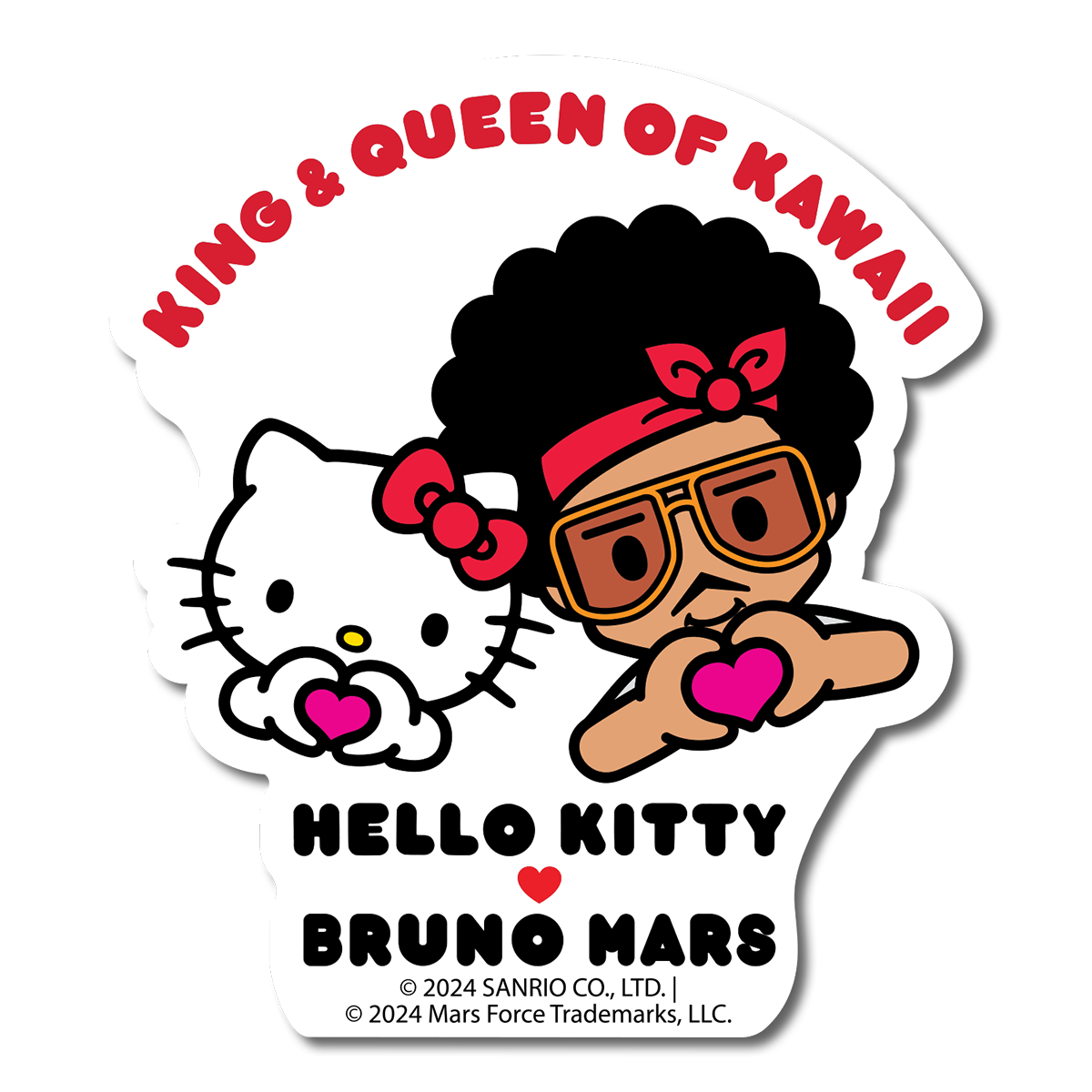 Bruno Mars X Hello Kitty Sticker