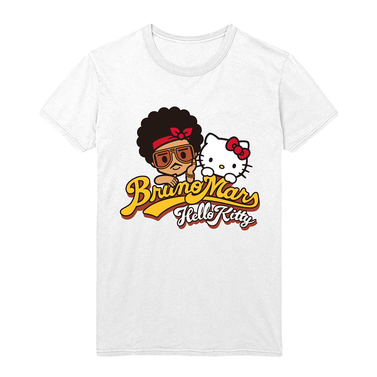 Bruno Mars X Hello Kitty White Tee