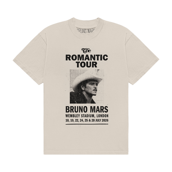 London The Romantic Limited Edition Tour Tee - Ivory – Bruno Mars