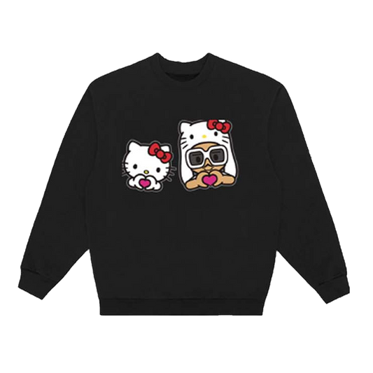 Bruno Mars X Hello Kitty Black Crewneck