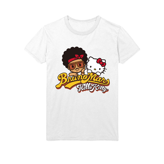 Bruno Mars X Hello Kitty White Tee